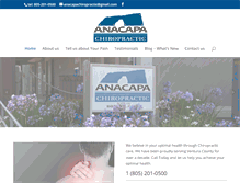 Tablet Screenshot of anacapachiropractic.com